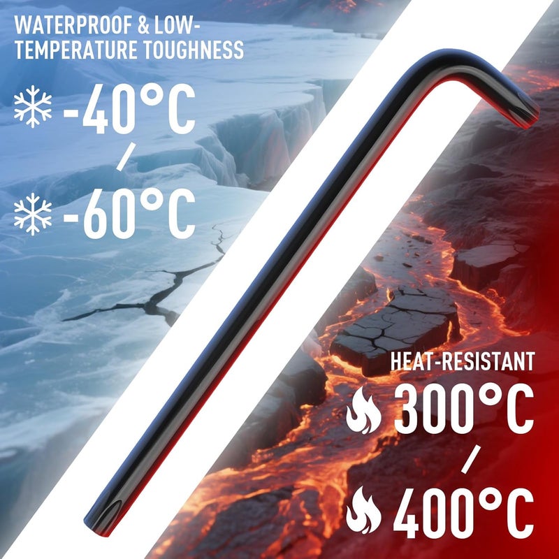 DISEN 9 Pieces Torx Star Allen Wrench Set, Long Arm Star Key Set T10-T50, Chrome Vanadium Steel - Image 4